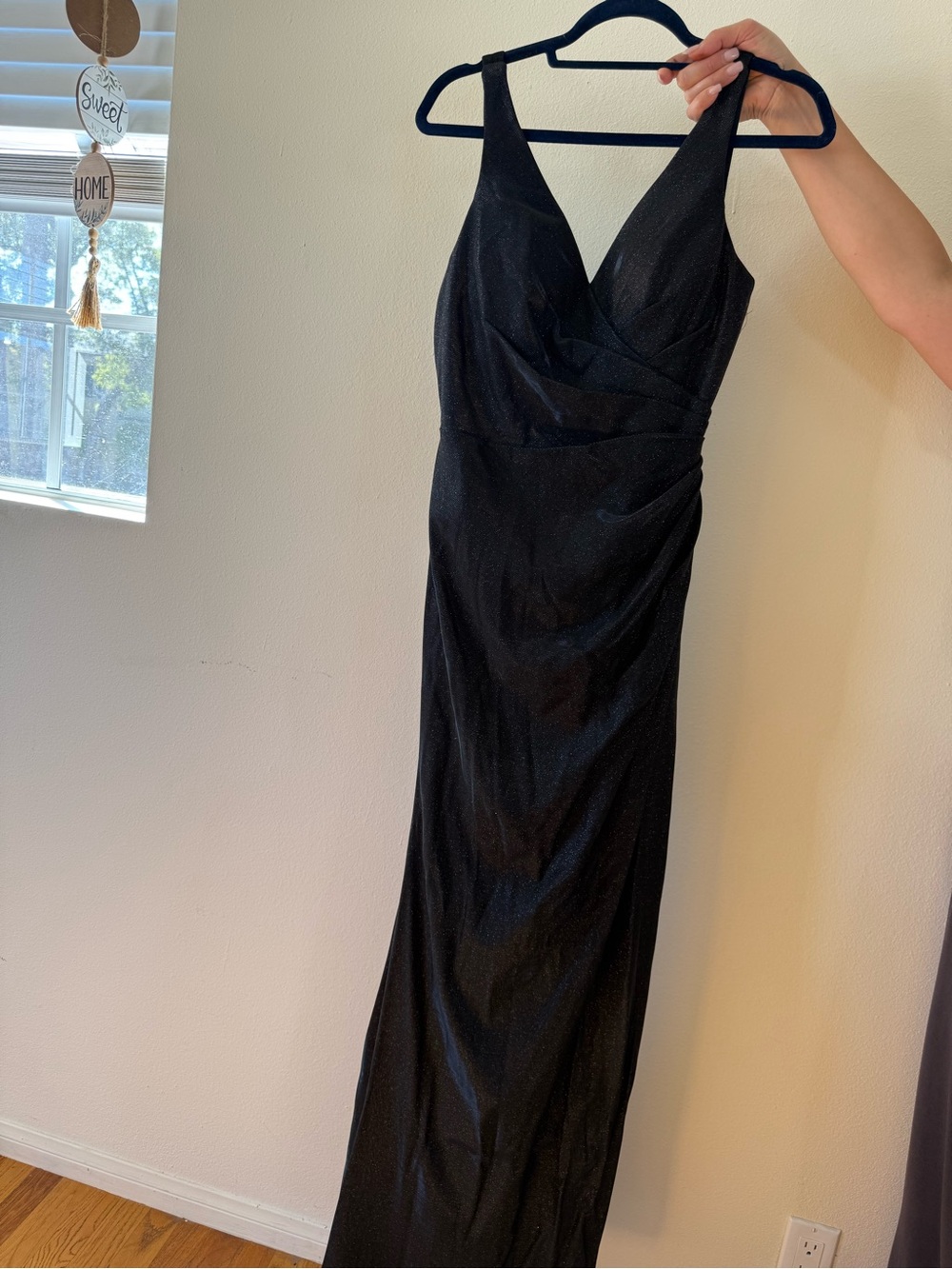 May Queen Black Sleeveless V-Neck Maxi Dress